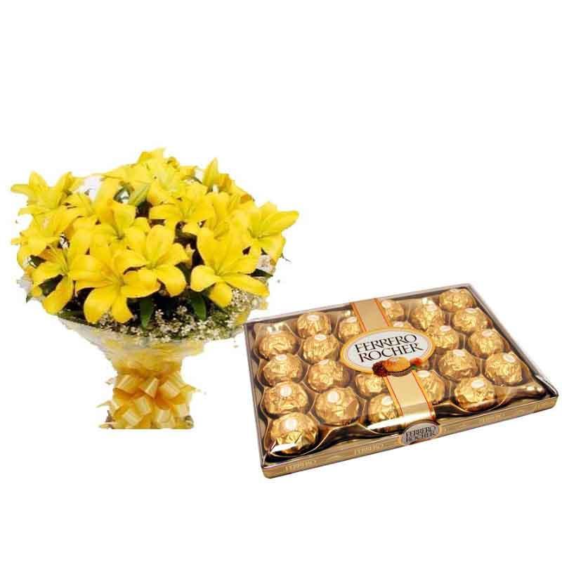 Swept Away Send Flowers and Chocolate Online Delivery Bloomsvilla