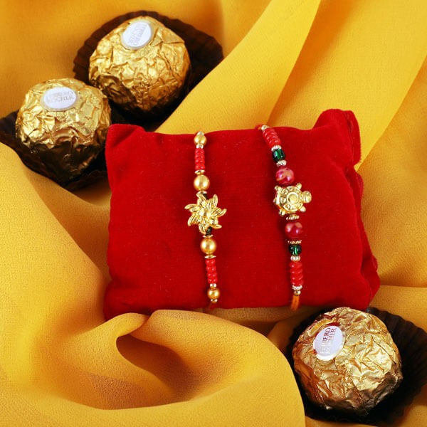 Fashionable Rakhi N Ferrerorocher Combo