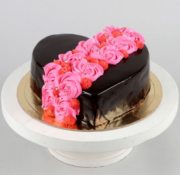 Choco Heart Pink Rose Delight