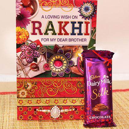Rakhi With Cadbury Silk Chocolate