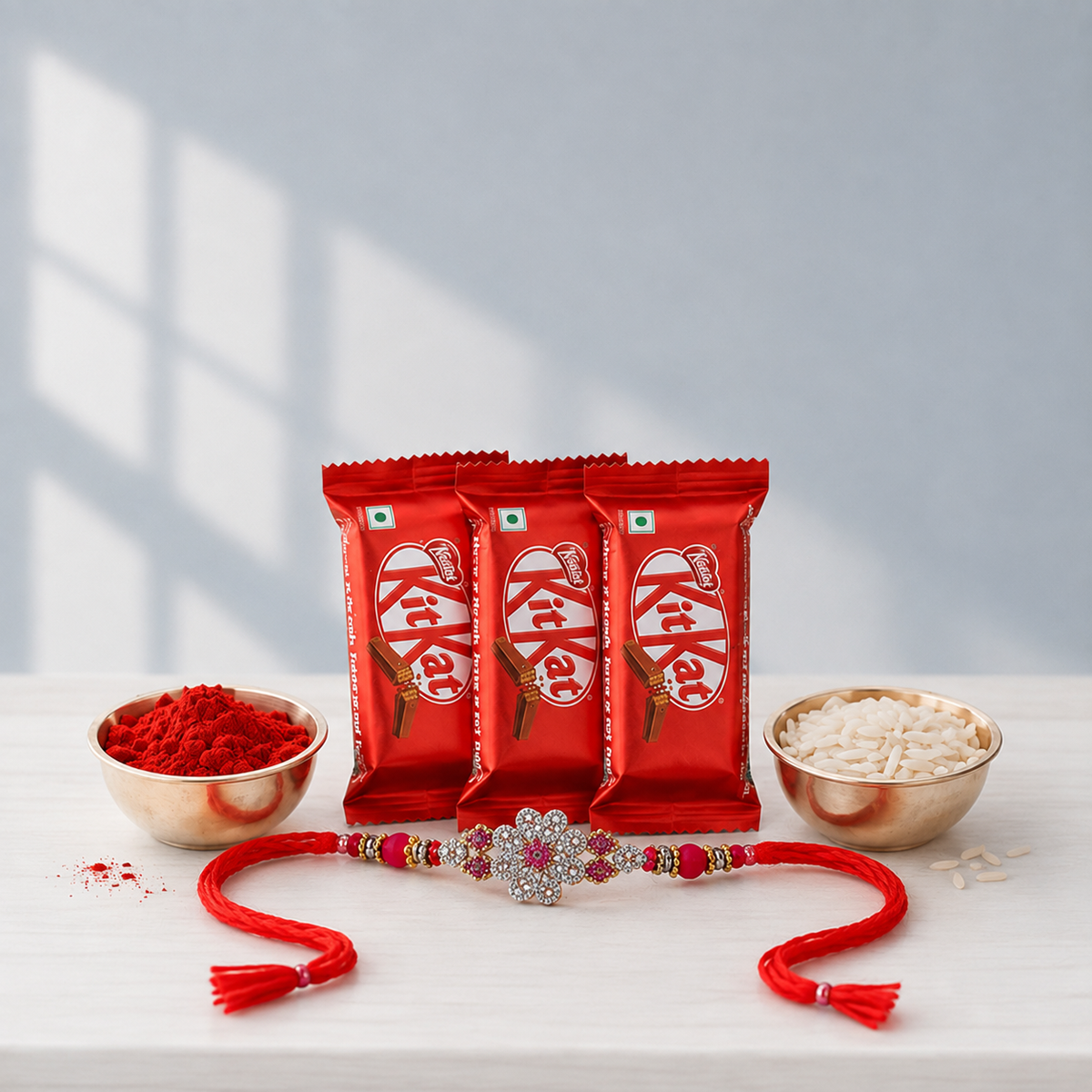 Stone Rakhi with KitKat for Raksha Bandhan