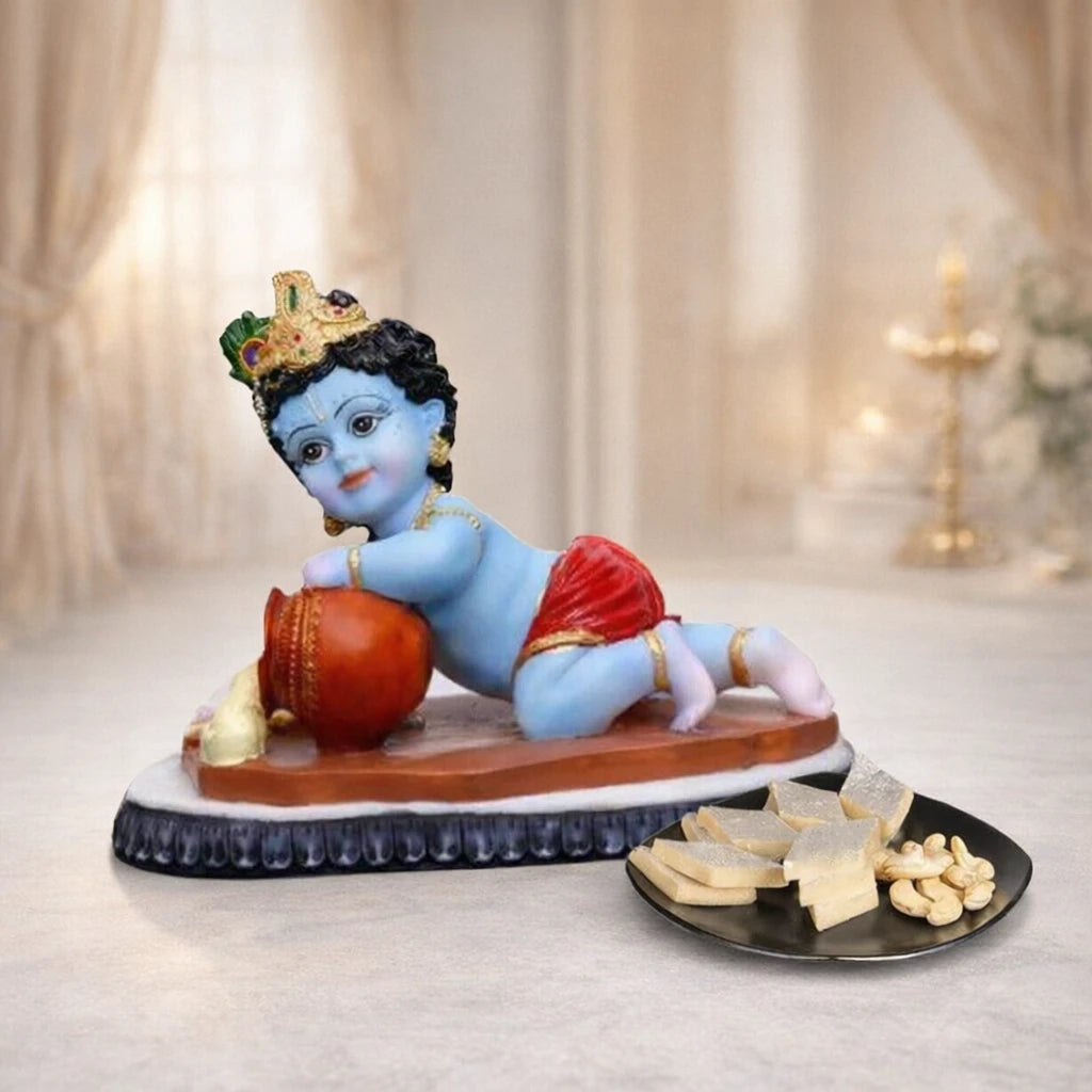 Makah Chor Krishna With Kaju Katli [Bloomcentral AI 333267d8]