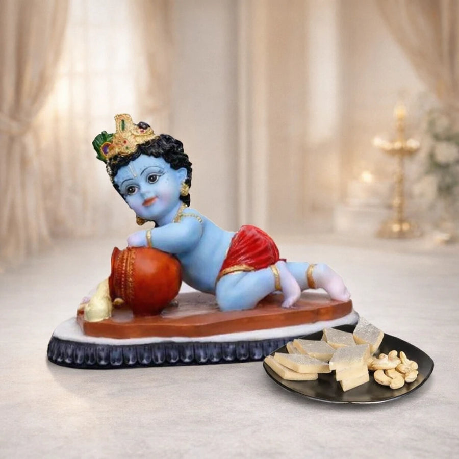 Makah Chor Krishna With Kaju Katli