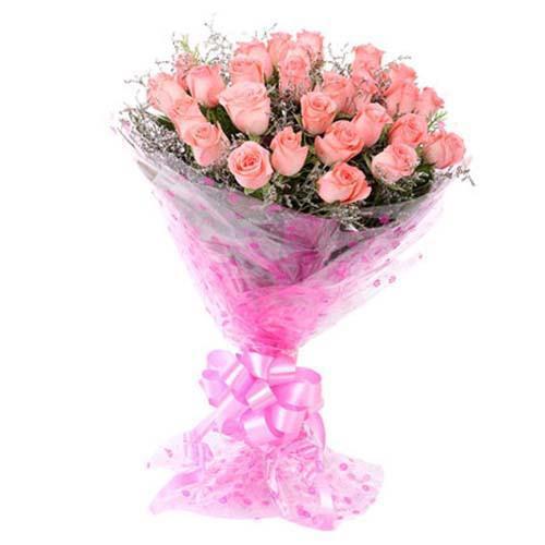 Pink Delight Rose Bouquet - Pink Flower Bouquet