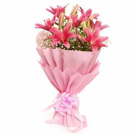 Lovely Pink Lily Bouquet