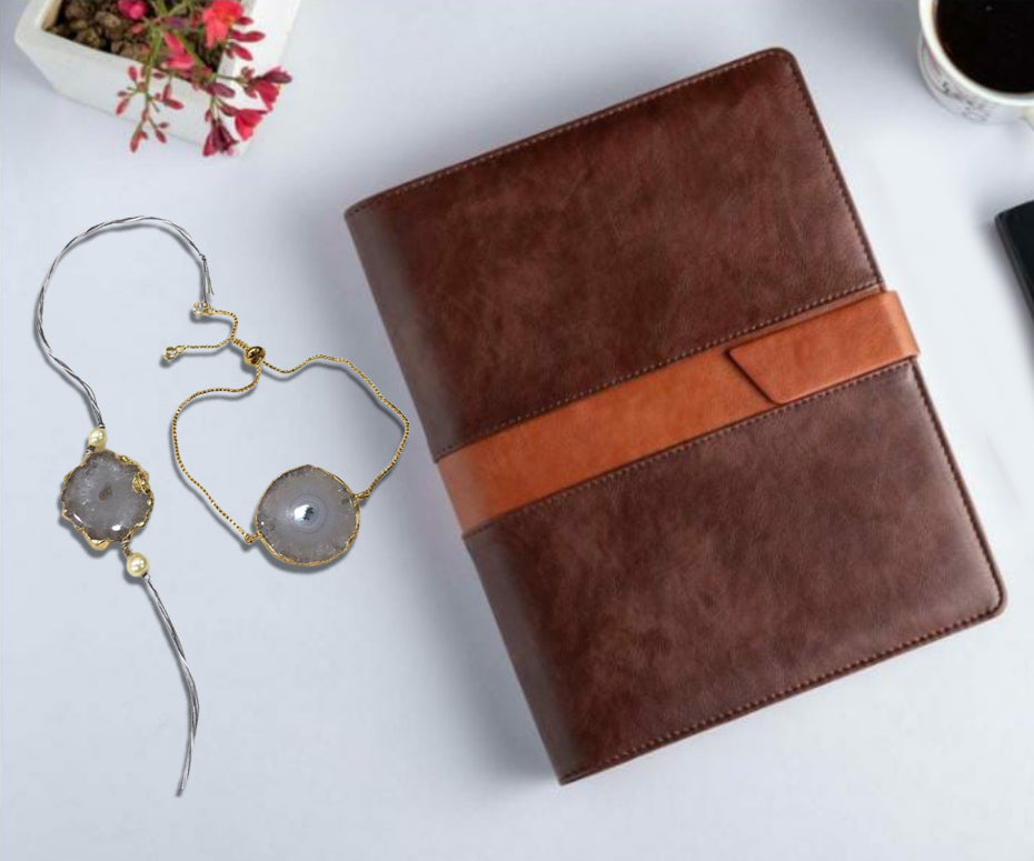 Hard Cover Diary With Bhai Bhabhi Rakhi