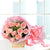 Exotic Pink Love - 12 Pink Roses Bouquet- - for Midnight Flower Delivery in India - Product Details: 12 pink Roses Pink Paper Packing Green Fillers A present to admire and share your message and feelings. An elegantly packed long stick 12 pink roses with the fillers in the pink paper is sufficient to convey your message and feelings to your beloved one. Surprise your special ones and make them feel more special by receiving these fresh flowers. While we always strive to ensure that products are accurately represented in our photographs, from season to season and subject to availability, our florists may be required to substitute one or more flowers for a variety of equal or greater quality, appearance and value.   