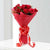 Bright Red Love - 10 Red Roses Bouquet- - Send Flowers to India - Product Details: 10 Red Roses Red Paper Packing  Red Ribbon Green Fillers A complete package with a bunch of 10 red roses wrapped gracefully in red paper sheet to make it a perfect bouquet for your special one with an intact guarantee of the quality of the bouquet with all the freshness and grace of the bouquet. While we always strive to ensure that products are accurately represented in our photographs, from season to season and subject to availability, our florists may be required to substitute one or more flowers for a variety of equal or greater quality, appearance and value. 
