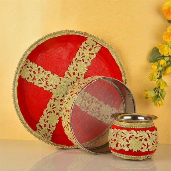 Beautiful Karwa Chauth Thali Set