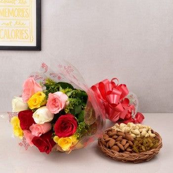 Rose N Dryfruits Combo For Teacher