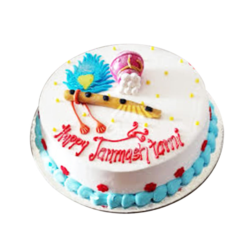 Yummy Vanilla Janmashtami Cake - Send Flowers to India 