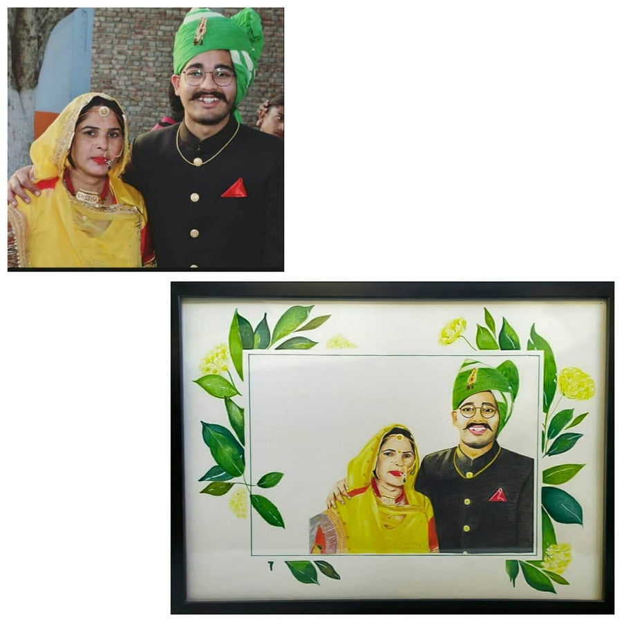 Love You Papa, Hand Made Colour Sketch