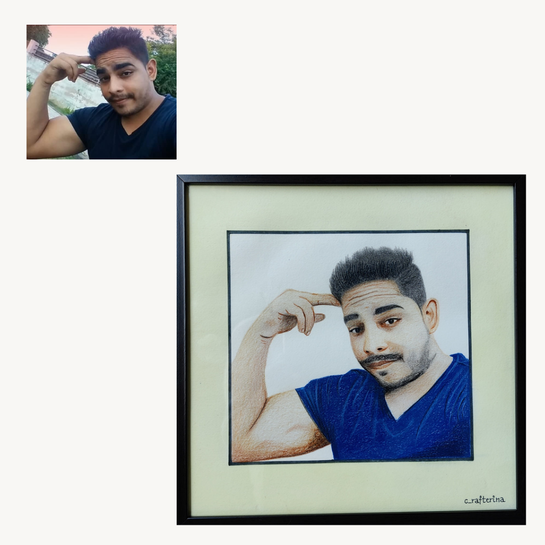 Hand Made pencile Colour Sketch For special person