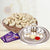 Special Thali Choco Cashew Delight- - for Midnight Flower Delivery in India -This Diwali Special gift contains: Traditional Puja Thali Cashew Nuts-200 gms Two Cadbury Dairy Milk Note:The photos are indicative. Occasionally, we may need to substitute products with equal or higher value due to temporary and/or regional unavailability issues This is a courier product that may arrive in 2-5 business days from placing order. 