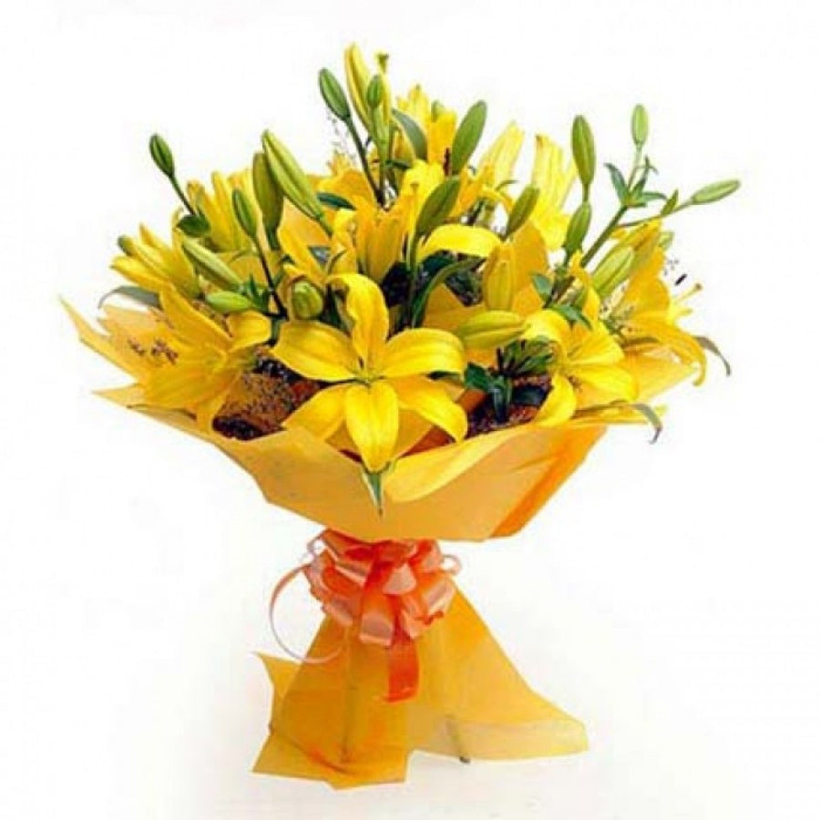 Exotic Yellow Lilies For Teachers Day