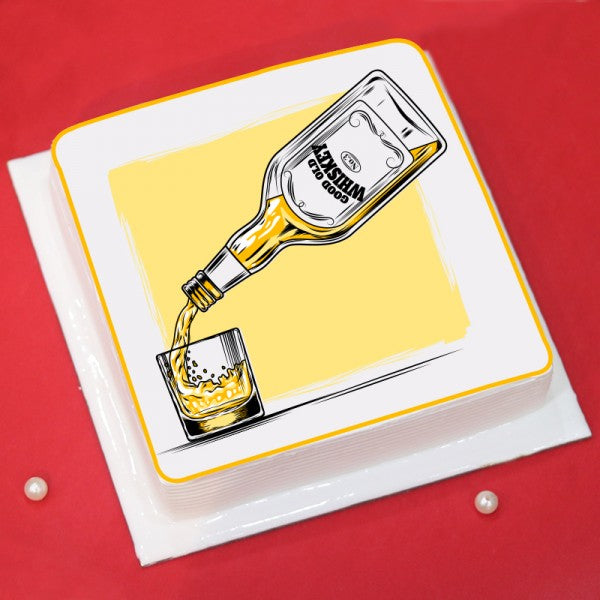 Alchol Lover Photo Cake