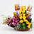 Alluring Flower Photo Basket- - Send Flowers to India -This beautiful flower basket contains: 15 Yellow Roses 4 Purple Orchid 4 Pieces customized photo Beautiful basket Email us the photo that needs to be printed to support@bloomsvilla.com after placing your order online Note: The photos are indicative only. Actual design and arrangement might differ based on chef, seasonal elements and ingredient availability. 