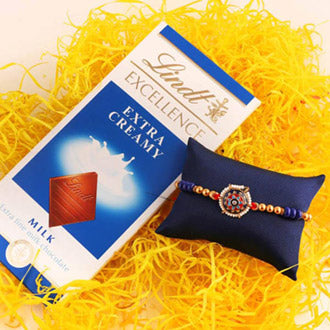 Attractive Rakhi And Chocolate Combo Gift