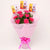 Auspicious Flower Photo Bouquet- Online Flower Delivery In Occasion | Valentines Day | Photo Frames -This beautiful flower bouquet contains: 8 Pink Carnation 3 Pieces customized photo Paper Wrapped Email us the photo that needs to be printed to support@bloomsvilla.com after placing your order online Note: The photos are indicative only. Actual design and arrangement might differ based on chef, seasonal elements and ingredient availability. 