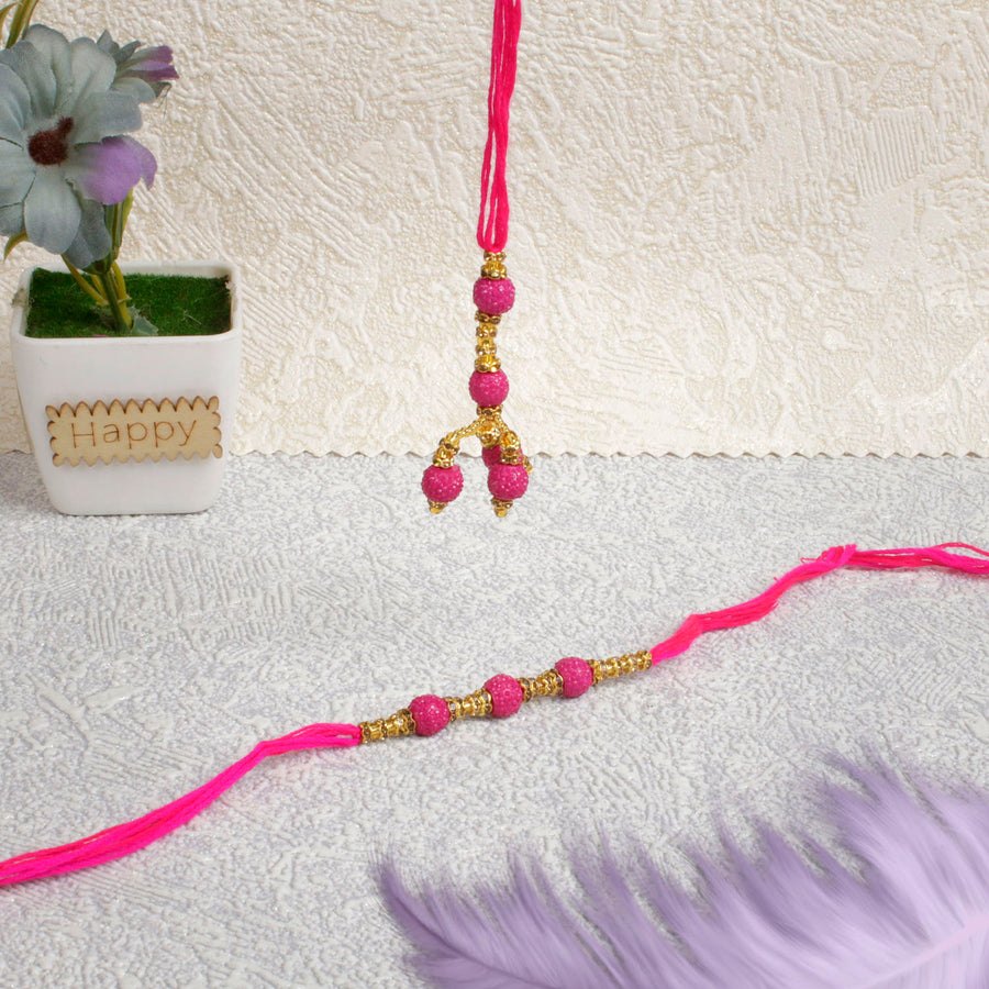 Pink Pearl Rakhi For Brothers - from Best Flower Delivery in India 