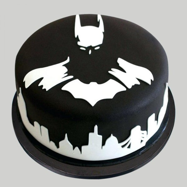 White Black Batman Theme Cake - from Best Flower Delivery in India 