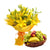 Bright Healthy Surprise- - for Flower Delivery in India -This Beautiful Combination of Flowers and Fruits consists of 6 Stem Fresh Yellow Asiatic Lilies with seasonal fillers and leaves Nicely wrapped with a Yellow paper and Yellow ribbon bow 2 kg Mix Fruits Basket Note: While we always strive to ensure that products are accurately represented in our photographs, from season to season and subject to availability, our florists may be required to substitute one or more flowers for a variety of equal or greater quality, appearance and value. Also for cakes, Actual design and arrangement might differ based on chef, seasonal elements and ingredient availability. 