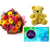 Surprise Combo- - for Flower Delivery in India - This exciting flowers, teddy and chocolate combo contains: 10 fresh Gerbera bunch One Cadbury Celebrations One 6 inch teddy While we always strive to ensure that products are accurately represented in our photographs, from season to season and subject to availability, our florists may be required to substitute one or more flowers for a variety of equal or greater quality, appearance and value. 