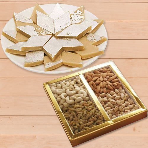 Mix Ganesh Chaturthi Festive Sweets N Dryfruits Gift