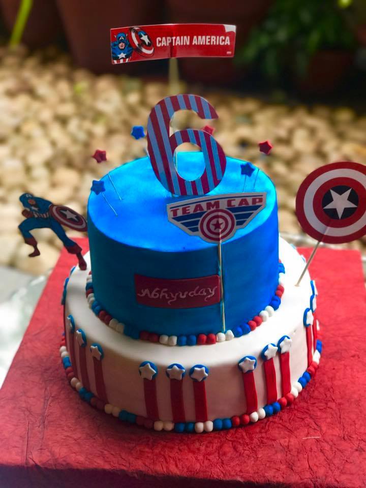 Captain America Theme Cake - for Online Flower Delivery In India 