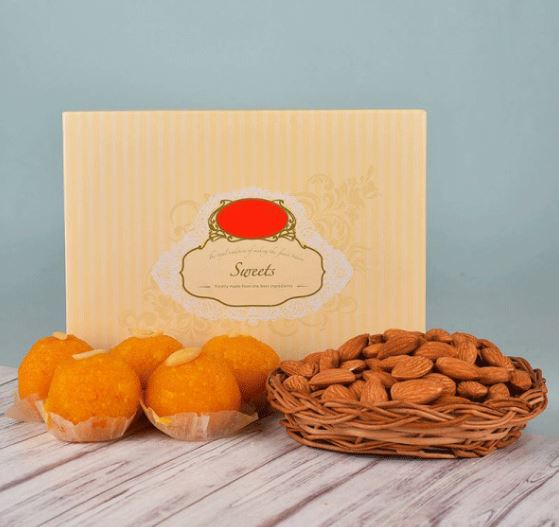 Motichoor Treat N Almond For Grandprents