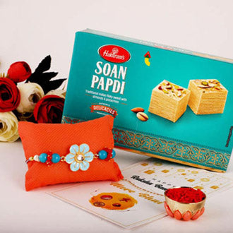 Catchy Rakhi And Sweets Combo