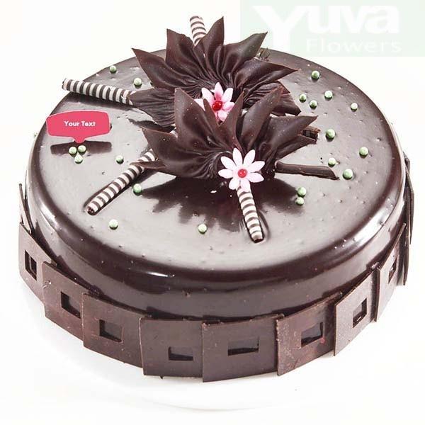 Choco Fuzzy Dark Chocolate Cake - for Online Flower Delivery In India 