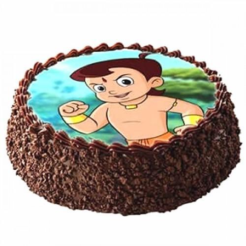 Chota Bheem Photo Cake - for Midnight Flower Delivery in India 