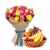 Colorful Healthy Combo- - Send Flowers to India -This Beautiful Combination of Flowers and Fruits consists of 20 Fresh Mix Color Roses with seasonal fillers and leaves Nicely wrapped with a Multicolor paper and Multicolor ribbon bow 2 kg Mix Fruits Basket Note: While we always strive to ensure that products are accurately represented in our photographs, from season to season and subject to availability, our florists may be required to substitute one or more flowers for a variety of equal or greater quality, appearance and value. Also for cakes, Actual design and arrangement might differ based on chef, seasonal elements and ingredient availability. 