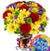 Cute Birthday Celebration- Best Gift Delivery in Category | Gifts | Birthday Gifts For Boyfriend -This Beautiful Combo consists of 10 Yellow Gerbera,10 Red Carnation Nicely arranged in a Vase with seasonal fillers One pcs premium happy birthday airfilled mylar balloon Note: While we always strive to ensure that products are accurately represented in our photographs, from season to season and subject to availability, our florists may be required to substitute one or more flowers for a variety of equal or greater quality, appearance and value. Also for cakes, Actual design and arrangement might differ based on chef, seasonal elements and ingredient availability. 