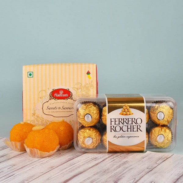 Ferrerorocher N Motichur Laddoo Gift