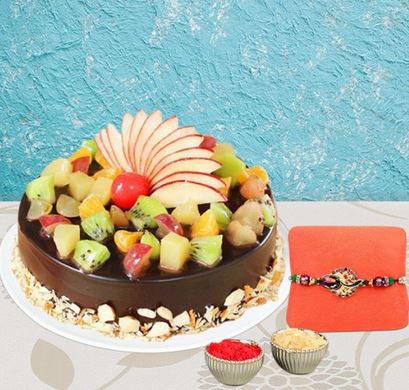 Delicious Fruit Cake And Rakhi Como