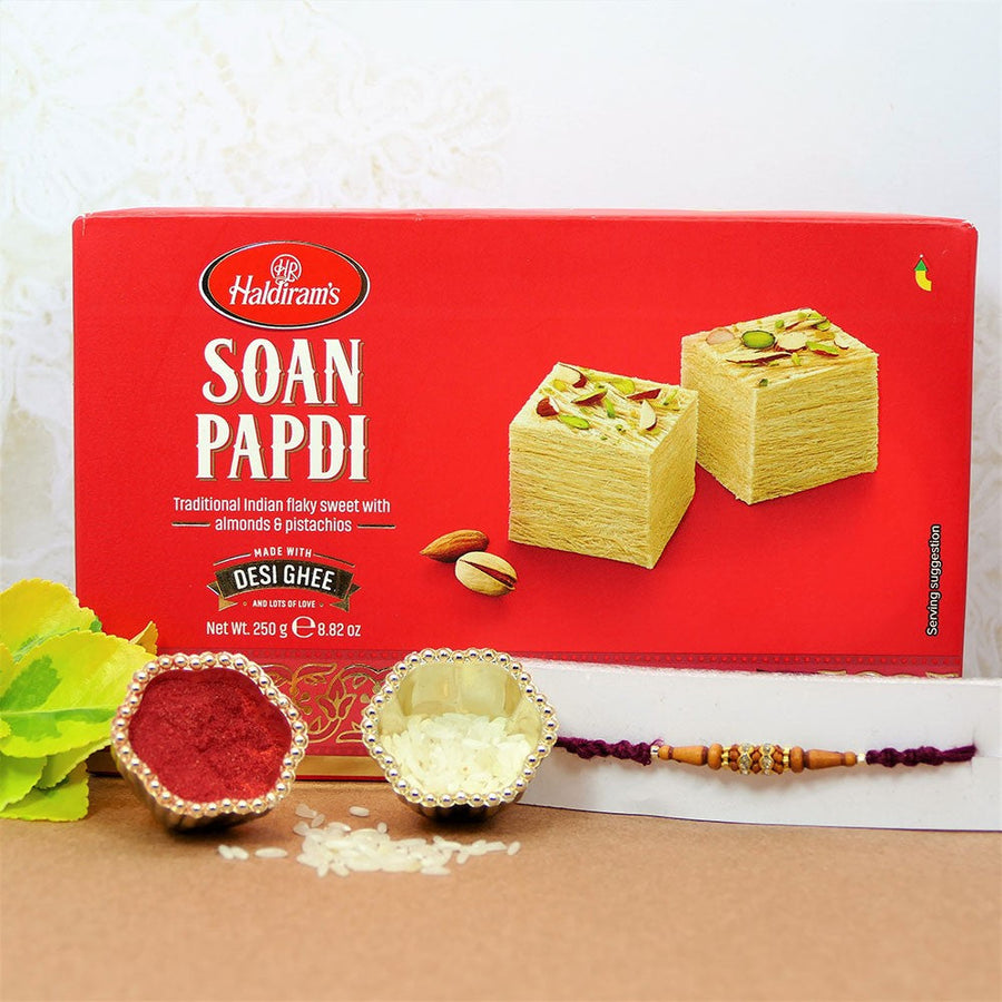 Deluxe Rakhi N Sweet Combo Gift
