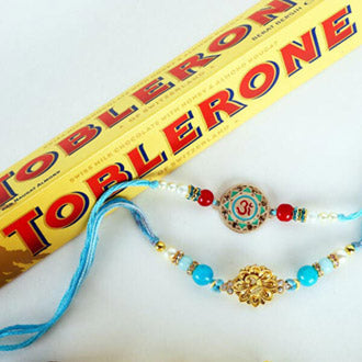 Designer Rakhi And Chocolate Combo - from Best Flower Delivery in India 
