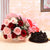 Fancy Delight- Send Flowers to Category | Combos | Flowers and Cakes -This Beautiful combo consists of 6 Fresh Pink Roses 6 Fresh Red Roses Nicely wrapped with Pink Paper and Red Ribbon bow Half KG Chocolate Truffle Cake Note: While we always strive to ensure that products are accurately represented in our photographs, from season to season and subject to availability, our florists may be required to substitute one or more flowers for a variety of equal or greater quality, appearance and value. Also for cakes, Actual design and arrangement might differ based on chef, seasonal elements and ingredient availability. 