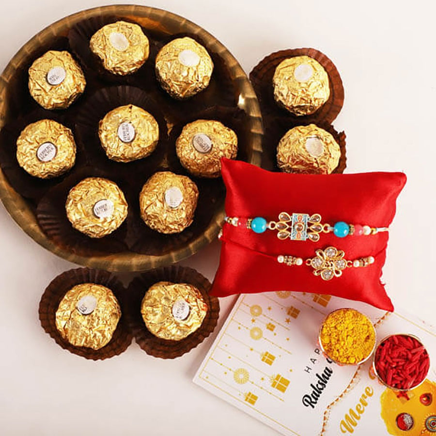 Fancy Rakhi N Ferrorocher Combo