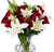 For My Hero- Send Flowers to Category | Flowers | Birthday Flowers For Father -This beautiful flower vase contains: 20 Red Roses 5 Stem white oriental lilies Glass vase Note: The photos are indicative only. Actual design and combomight differ based on chef, seasonal elements and ingredient availability. 