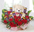 Love You Always Surprise Gift- Send Gift to Occasion | Valentines Day | Teddy Day Gifts -This beautiful flower basket contains: 12 Red Roses 10 Pieces Dairy Milk(12.5 gms each) One 12 inch Teddy Beautiful basket Note: The photos are indicative only. Actual design and arrangement might differ based on chef, seasonal elements and ingredient availability. 
