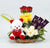 Missing You- Send Gift to Category | Gifts | Women's Day Gifts -This beautiful flower basket contains: 4 White Roses 4 Yellow Roses 4 Red Roses 5 Pieces Dairy Milk 1 Teddy Beautiful basket Note: The photos are indicative only. Actual design and arrangement might differ based on chef, seasonal elements and ingredient availability. 