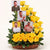 Overhelmed Happiness With Flower- Best Gift Delivery in Category | Gifts | Anniversary Gifts For Mother -This beautiful flower basket contains: 25 Yellow Roses 4 Pieces customized photo Beautiful basket Email us the photo that needs to be printed to support@bloomsvilla.com after placing your order online Note: The photos are indicative only. Actual design and arrangement might differ based on chef, seasonal elements and ingredient availability. 