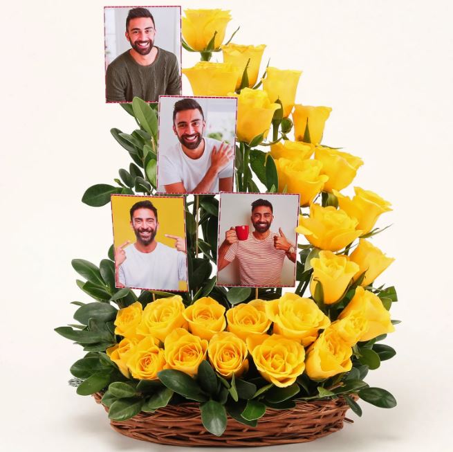 Overhelmed Happiness With Flower - for Midnight Flower Delivery in India 