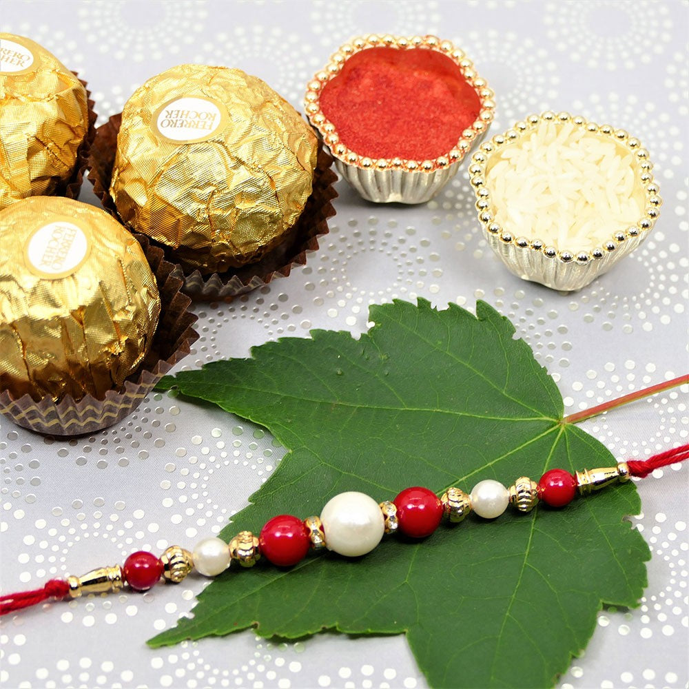 Pearl Rakhi N Ferrerorocher Combo