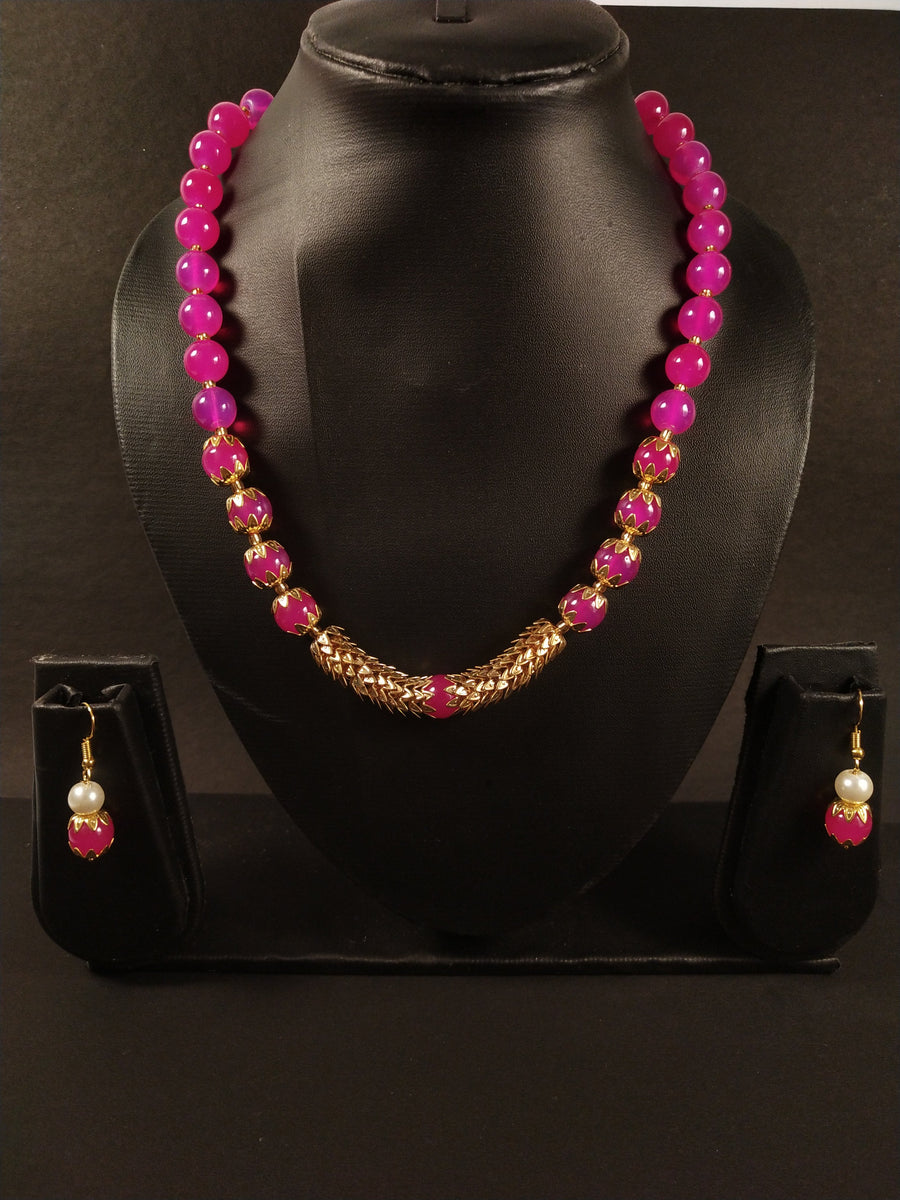 Pearl Set In Pink - for Midnight Flower Delivery in India 