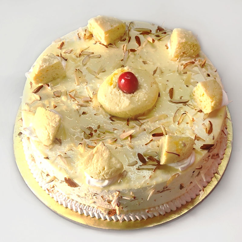 Pista Cherry Rasmalai Cake - for Online Flower Delivery In India 