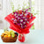Purple Fresh Fruit Delight--This Beautiful Combination of Flowers and Fruits consists of 6 Fresh Purple Orchids Nicely wrapped with a Red paper and white ribbon bow 2 kg Mix Fruits Basket Note: While we always strive to ensure that products are accurately represented in our photographs, from season to season and subject to availability, our florists may be required to substitute one or more flowers for a variety of equal or greater quality, appearance and value. Also for cakes, Actual design and arrangement might differ based on chef, seasonal elements and ingredient availability. 